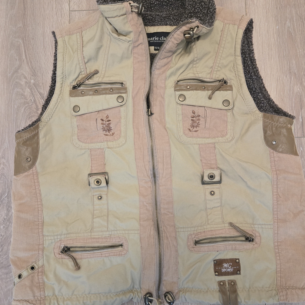 Kids Beige and Brown Vest by